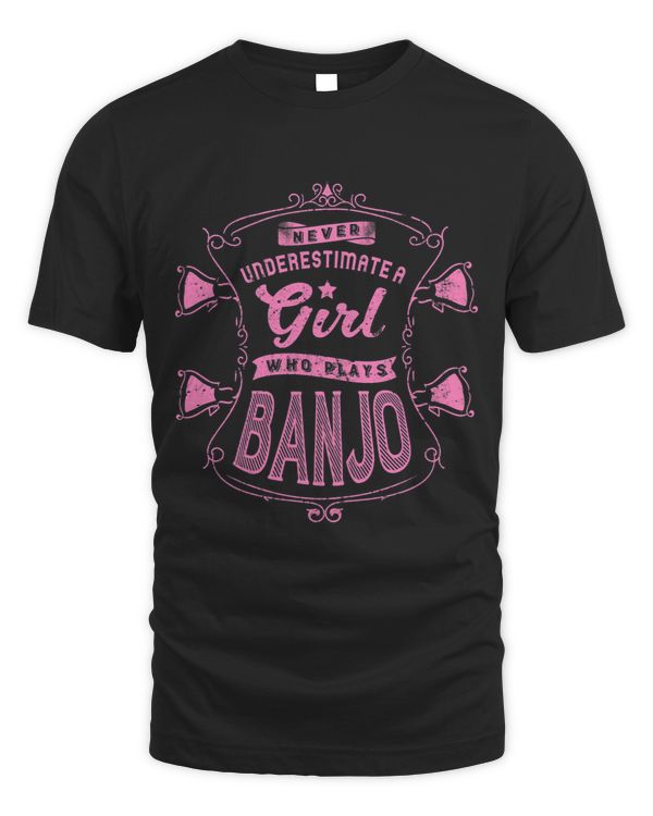 Banjo Player Bluegrass Musician Vintage Look