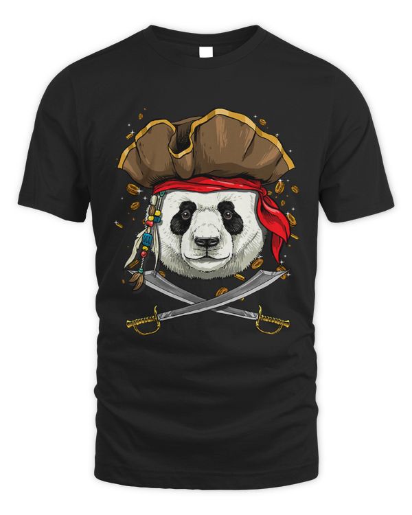 Pirate Giant Panda Jolly Roger Flag Nautical Bear Lover