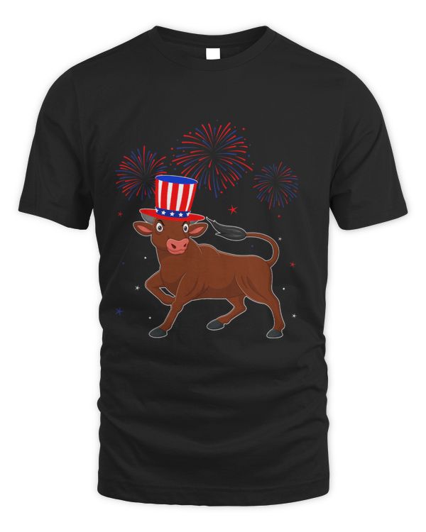 Buffalo Graphic Red White Blue Fireworks Decor 4th Of July