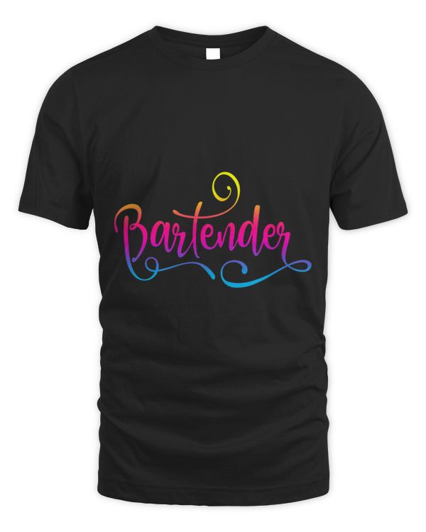 Bartender Beach Tropical Script Lettering Bar Restaurant