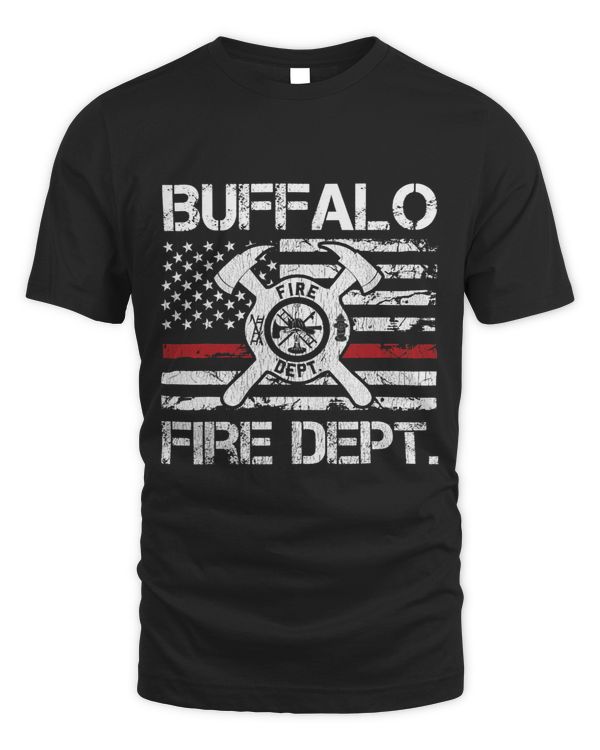 Buffalo New York Fire Department Thin Red Line Logo