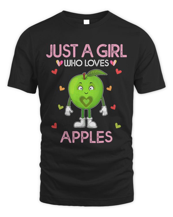 Funny Apple Lover Women Tee Just A Girl Who Loves Apples