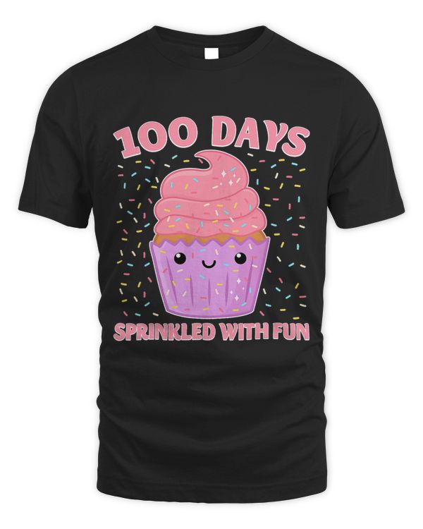 100 days sprinkled with fun cupcake 100th day of school girl