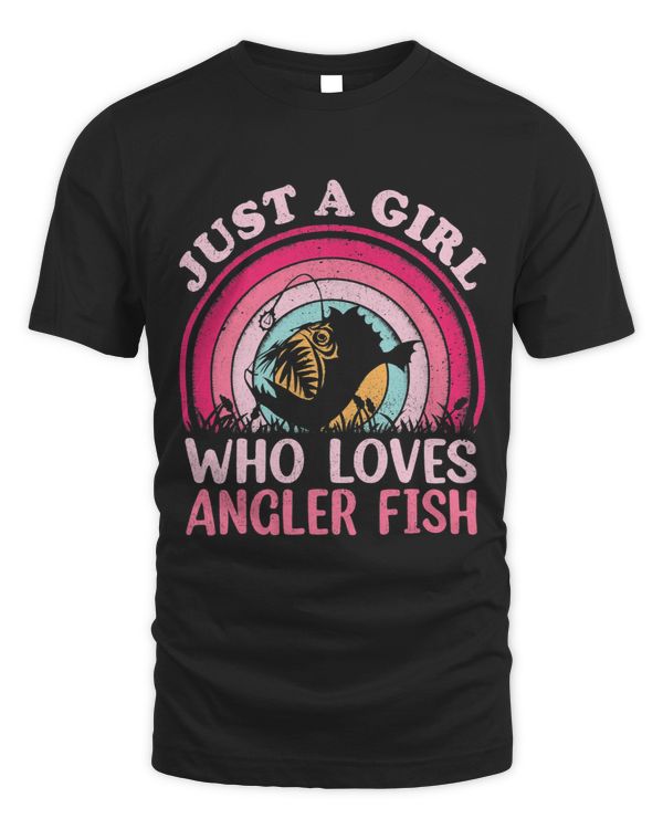 Angler Fish Vintage Retro Just A Girl Who Loves Angler Fish