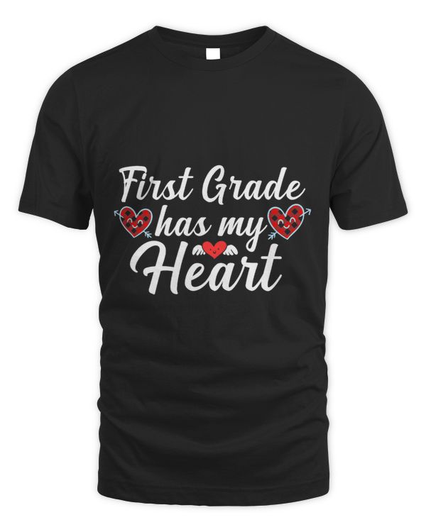 Buffalo Plaid 1st First Grade Has My Heart Teacher Valentine