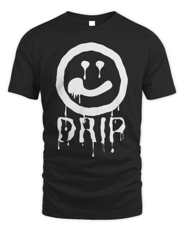 Drip graffiti shirt. Dripping Smile emoticon