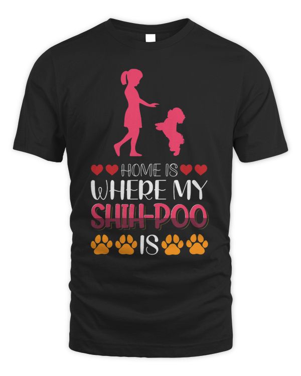 Home Is Where My ShihPoo Is Cute Dog Lovers Fur Mom