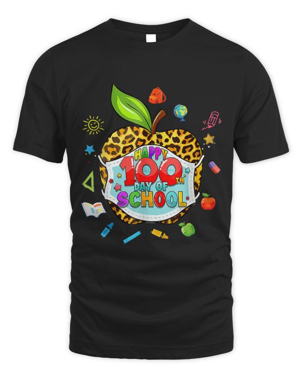 100th Day Of School Virtual Apple Leopard Mask Teachers