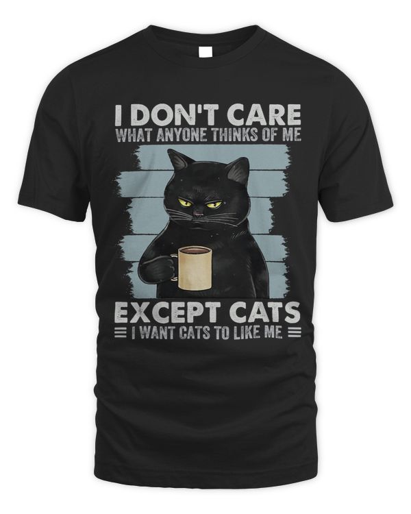 I Dont Care What Everyone Thinks Of Me Except Cats Funny
