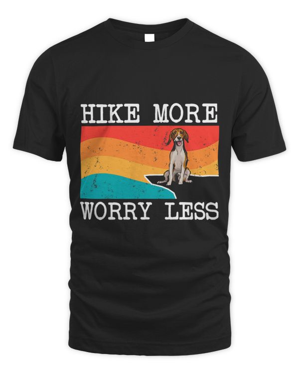 Hike More Worry Less American Foxhound Graphic Hiking 2