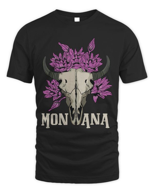 Buffalo Skull Bitterroot Flower Montana Awesome