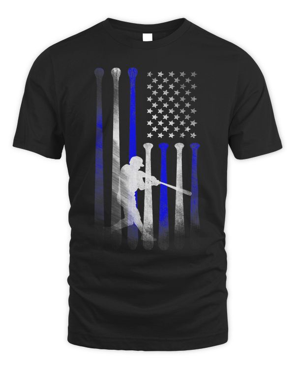 American Flag Baseball Team Gift 239