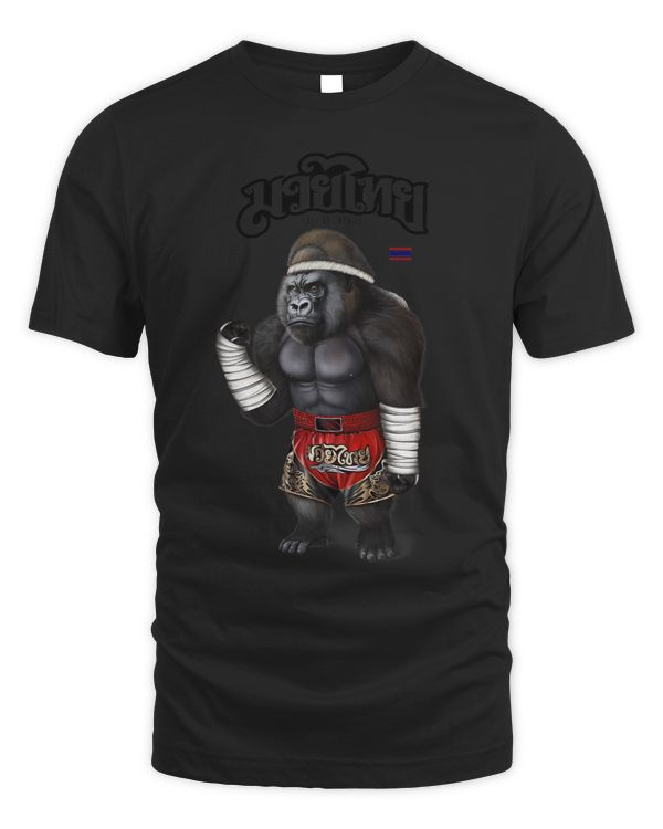 Gorilla as Muay Thai Kick Boxing Champion