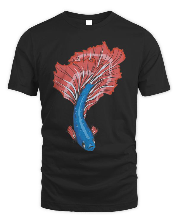 Betta Fish Illustration Tee Betta Fish Owner Fish Collector