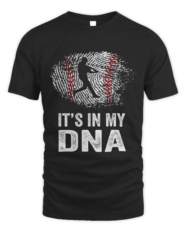 Funny Baseball Its In My DNA Fingerprint