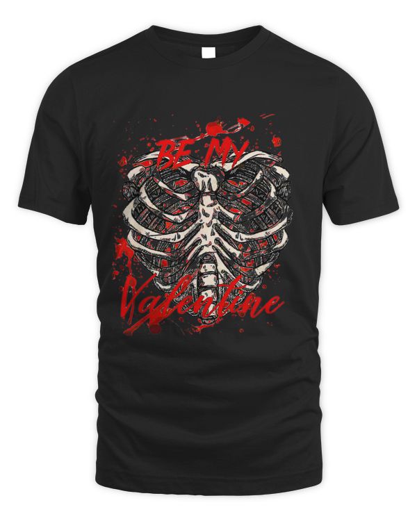 Gothic Bloody Splatter Skeleton My Valentine Valentine Day