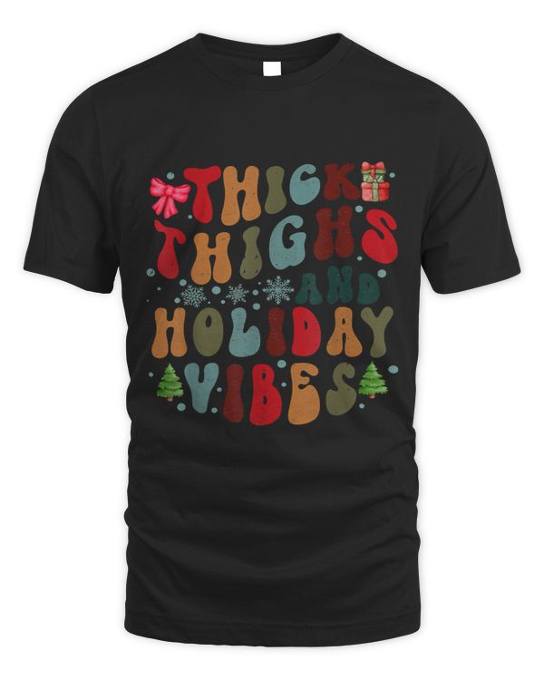 Retro Thick Thighs and Holiday Vibes Merry Christmas 583