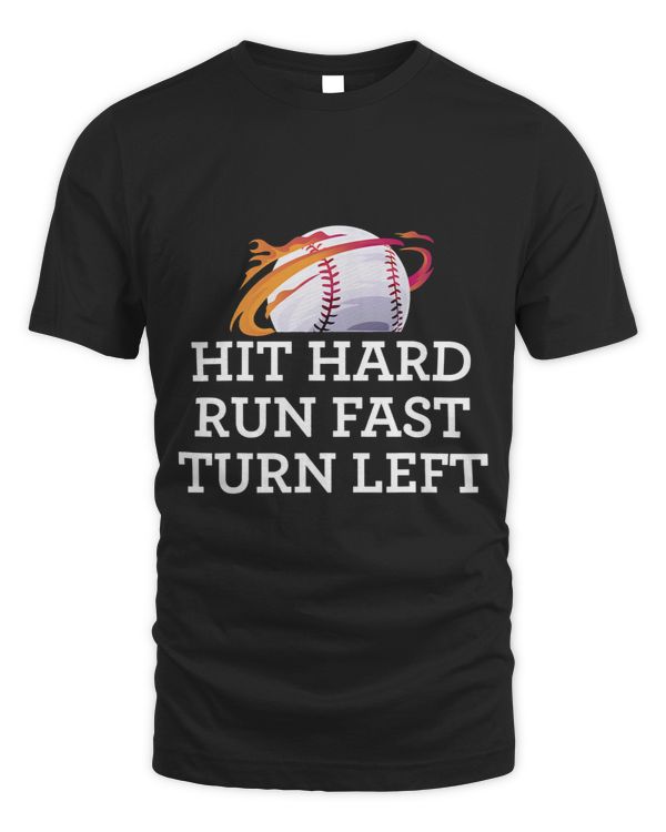 Funny Baseball Player Hit Hard Run Fast Turn Left Humor