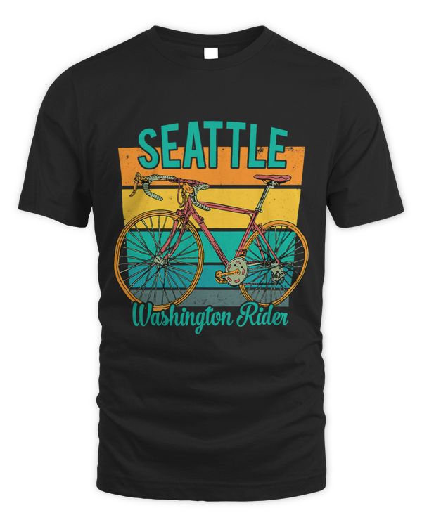 Retro Washington Rider For Seattle Bicycle Enthusiasts