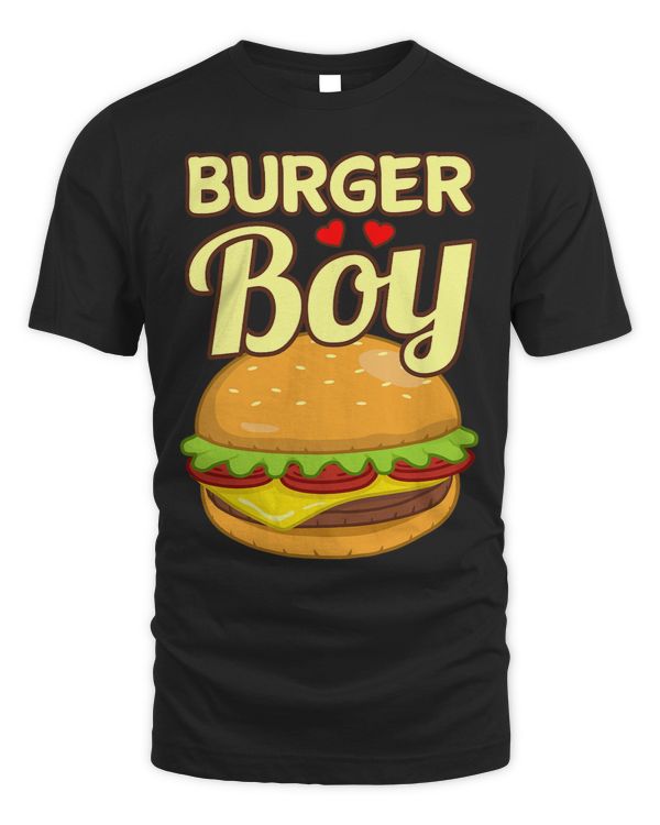Burger Boy Cheeseburger Hamburger Food Lover Graphic
