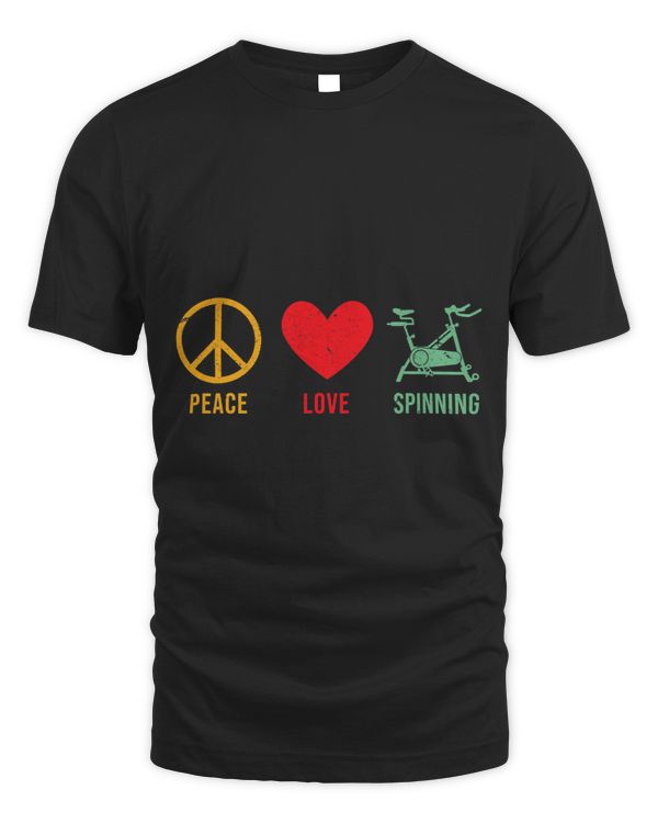 Cute Spin Instructor Peace Love Spinning Cycle Spinner Bike