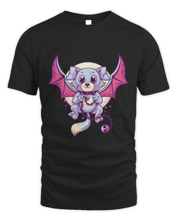 Kawaii Pastel Goth Cute Creepy Bat Dog Menhera Occult Goth 14