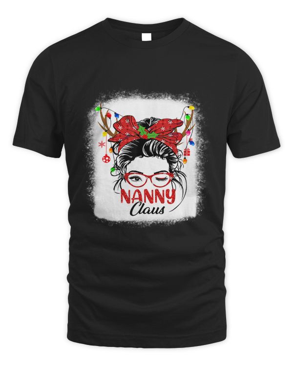 Nanny Claus Messy Bun Christmas Reindeer Bleached 77