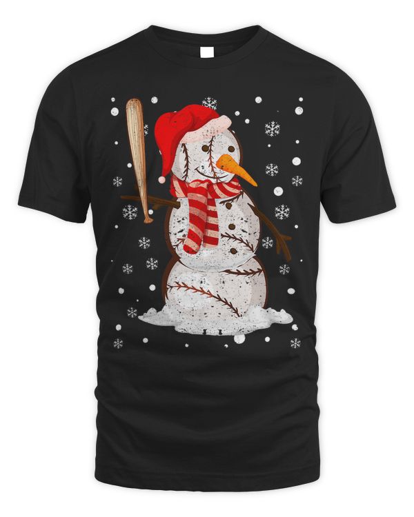 Baseball Player Snowman Balls Snow Christmas Pajama Xmas PJ
