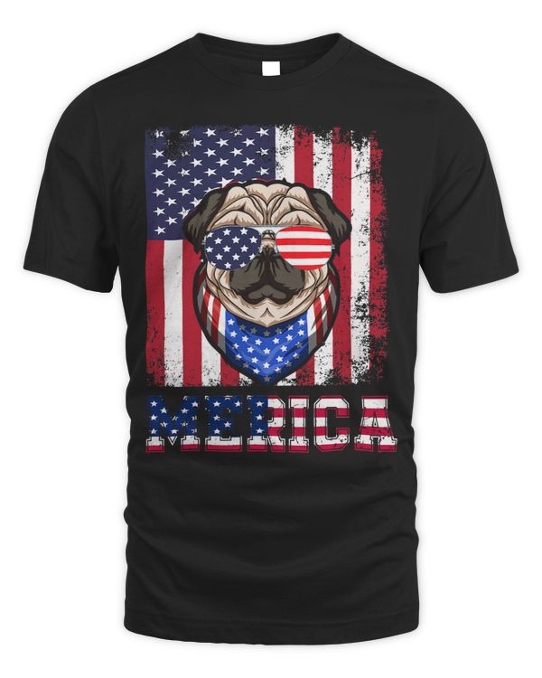 Pug Dog 4Th July American Flag Pug Men Women Kids 38 Dog Mom Dog Dad
