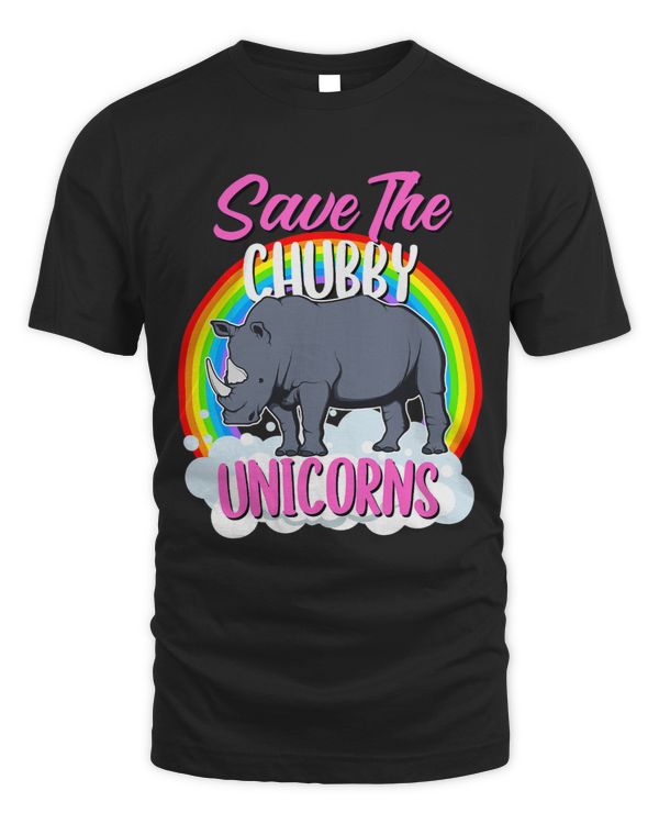Funny Save The Chubby Unicorns Rhino Endangered Animal Lover