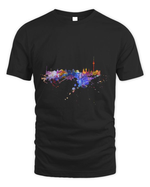 Berlin Skyline Germany Panorama Capital Graffiti Colourful