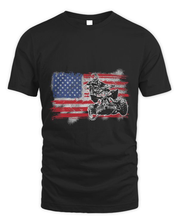 American USA Flag ATV Four Wheeler Quad Bike Brap