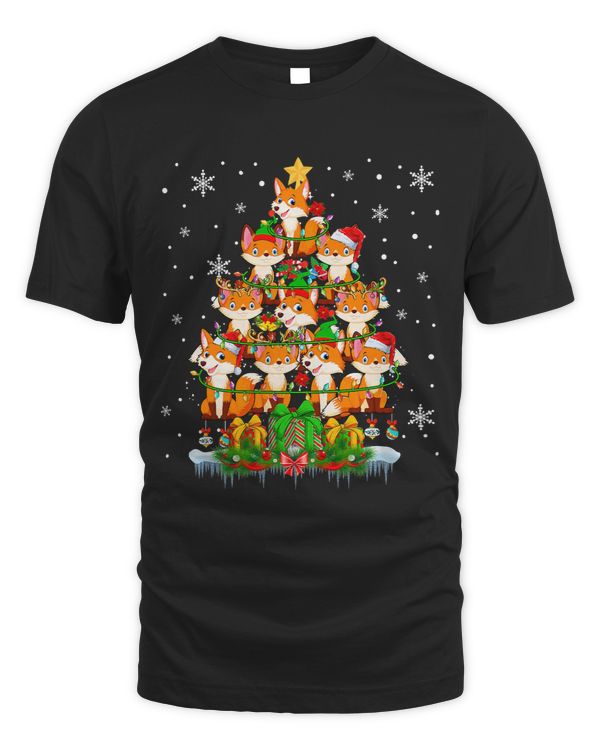 Santa Reindeer Elf Foxes Christmas Tree Lights Family Lover 137
