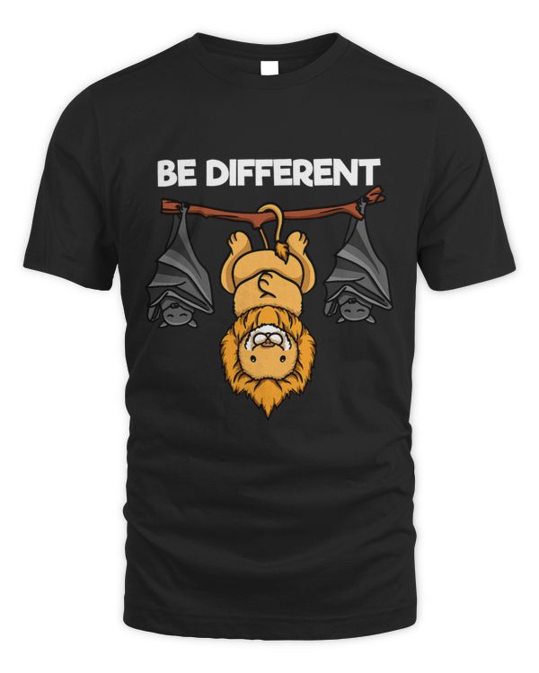 Be Different Hanging Lion On Tree With Sleeping Bats