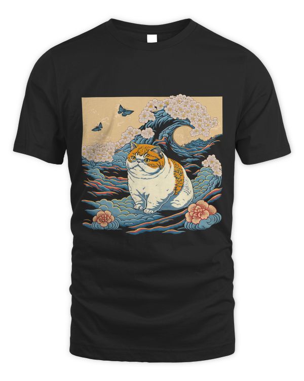 Surrealism Japanese Painting Exotic Shorthair cat