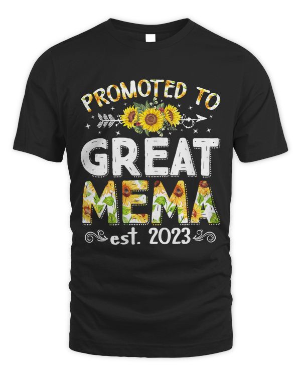 Womens Promoted To Great Mema Est.Cute Mothers Day