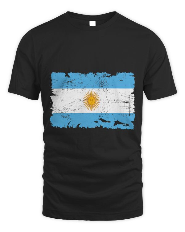 Argentina Grunge Style Flag Map and Flag Souvenir Sun of May
