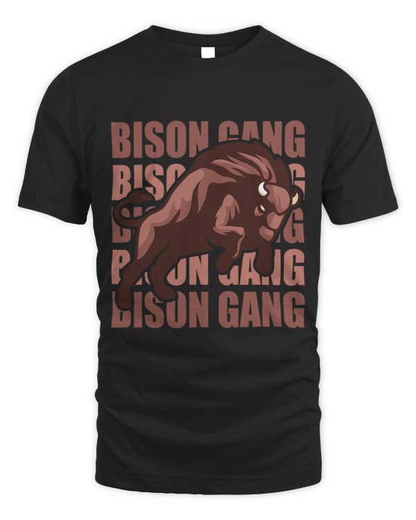Bison Gang Buffalo Bison Lover Retro