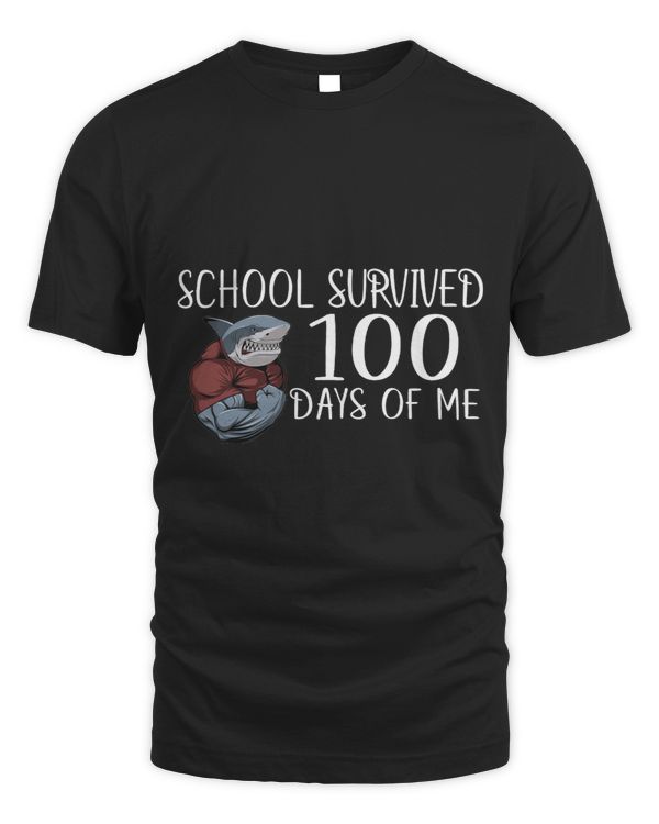 Shark SCHOOL SURVIVED 100 DAYS OF ME 100 days of school