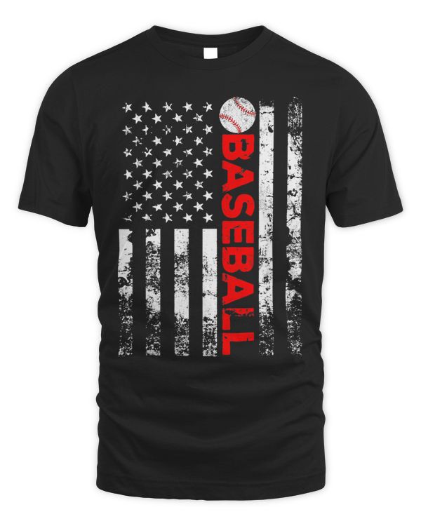 American Flag Baseball Team Gift 643