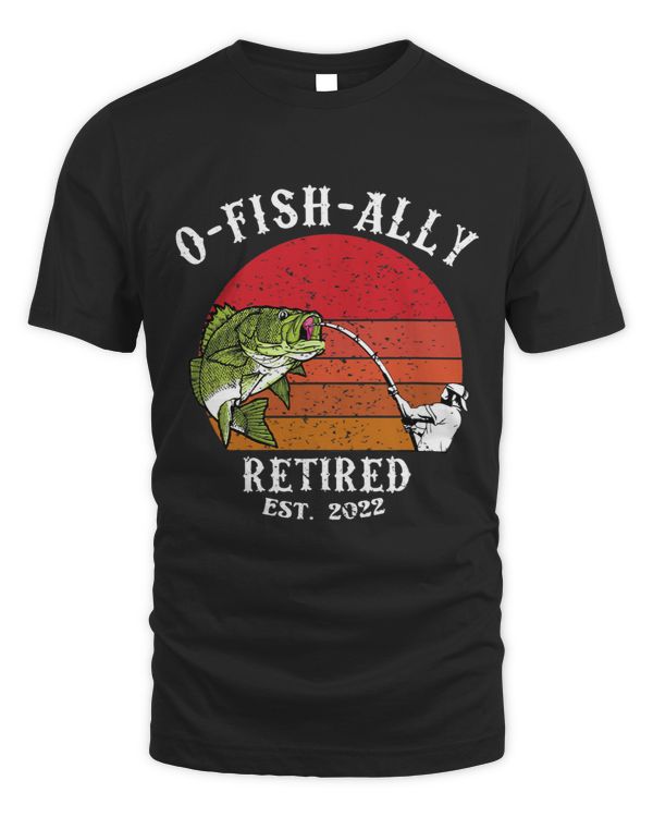 Funny Vintage OFishAlly Retired Ofishally Retirement