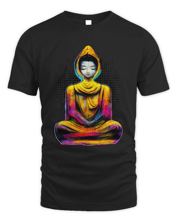 Colorful Southeast Asian Style Graffiti Buddha Meditating 3