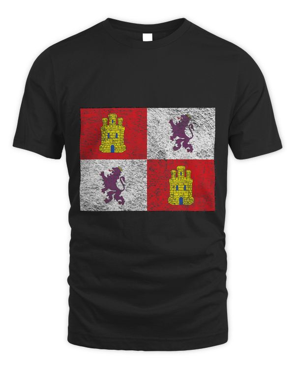 CASTILE AND LEON FLAG SPAIN CASTLE AND LION COLUMBUS
