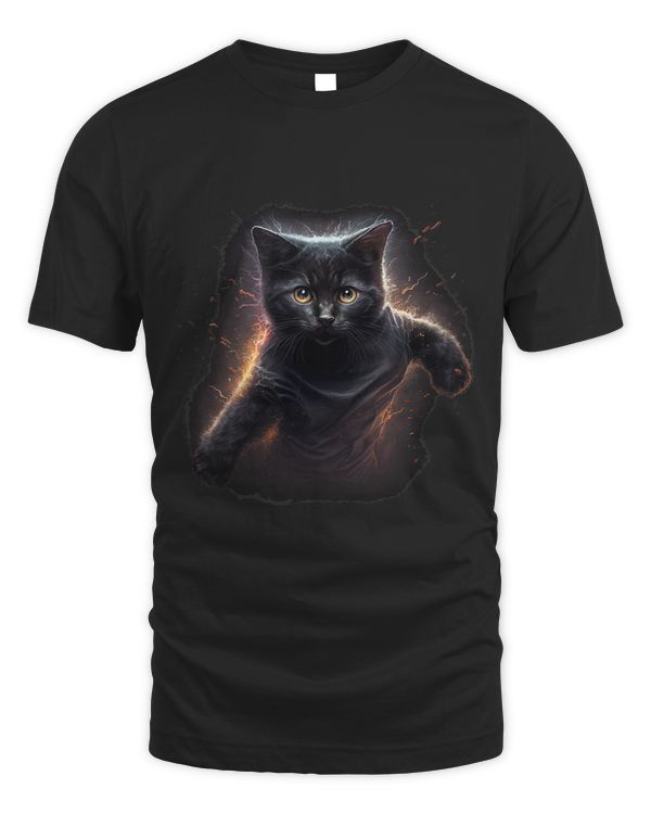 Black Cat Coming Out Of A