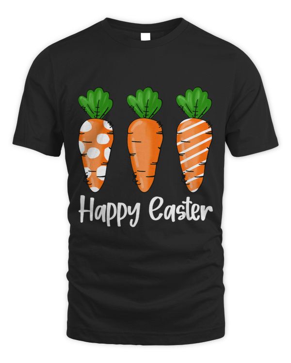 Happy Easter Cute Bunny Leopard Plaid Carrots Egg Hunting