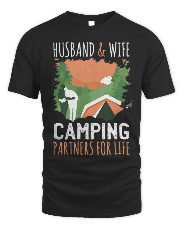 Husband Wife Camping Partners for Life Tent Forest Couple