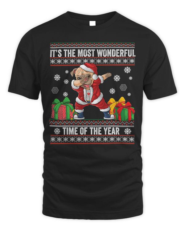 Pug Dog Its The Most Wonderful Time Of The Year Dabbing Pug Dog Xmas 112
