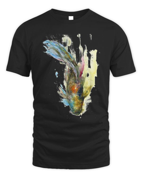 Koi Carp Motif Print Fish Hoodie Pond Natural Pond