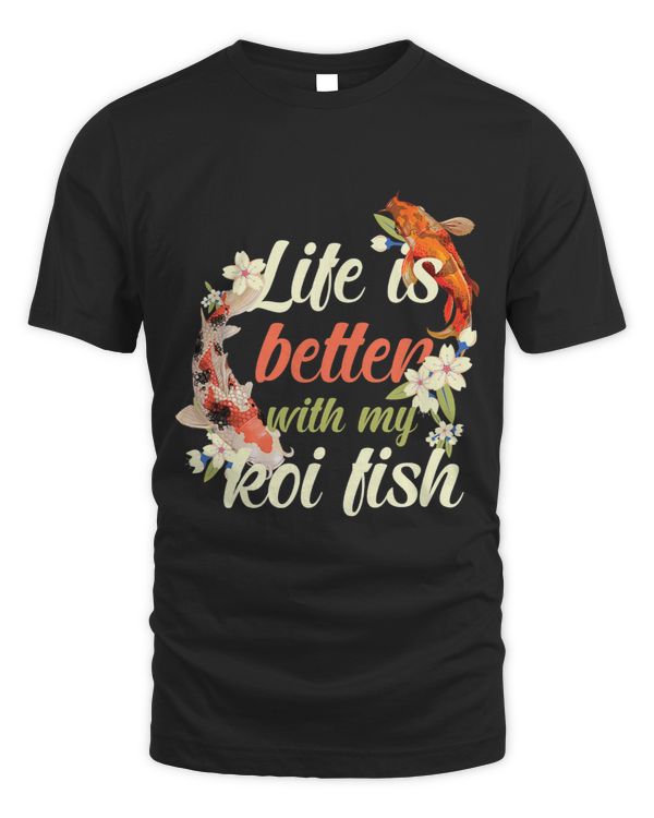 Koi Fish Pond Carp Japan Japanese Art Cherry Blossom Sakura