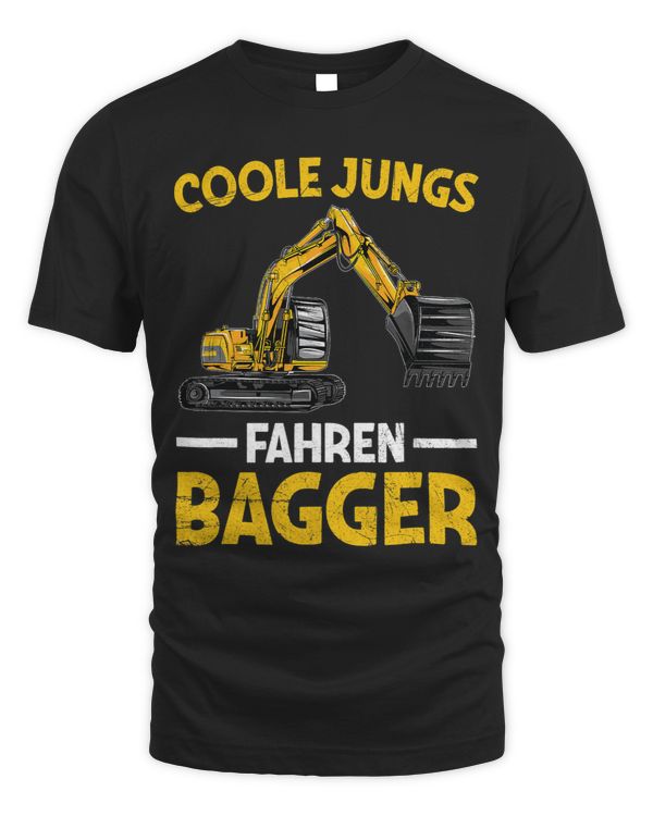Cool boys driving excavator guide construction site